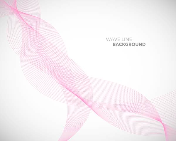 Wave line background design elements vector 04