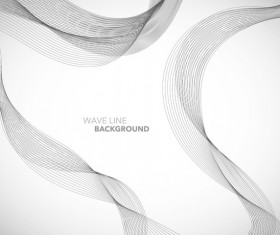 Wave line background design elements vector 06