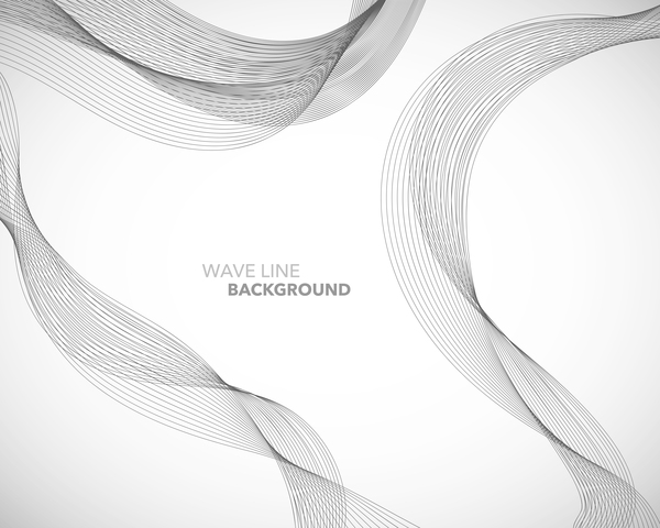Wave line background design elements vector 06
