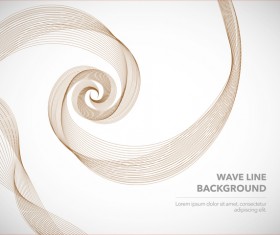Wave line background design elements vector 12