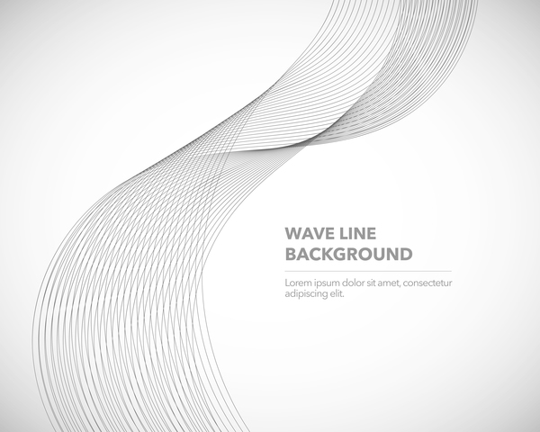 Wave line background design elements vector 13