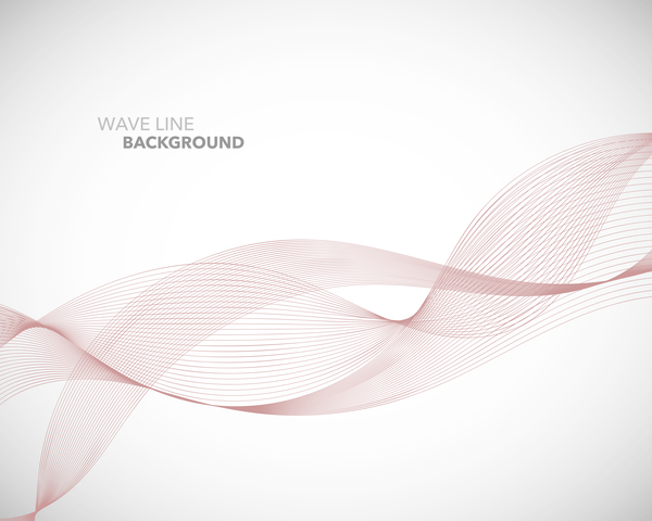 Wave line background design elements vector 14