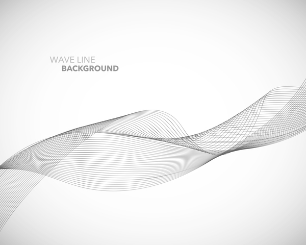Wave line background design elements vector 15