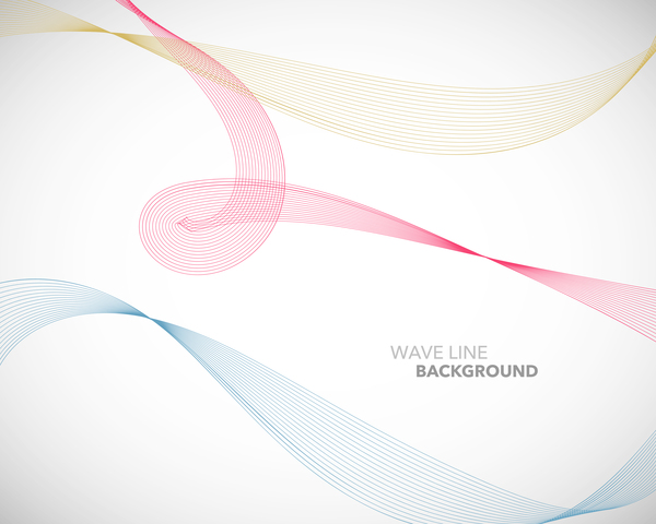 Wave line background design elements vector 16