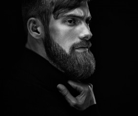 Wear a beard young man Stock Photo 01
