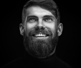 Wear a beard young man Stock Photo 02