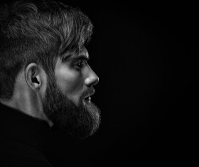 Wear a beard young man Stock Photo 03