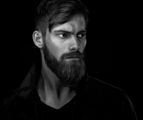 Wear a beard young man Stock Photo 04