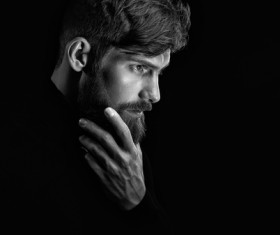 Wear a beard young man Stock Photo 06