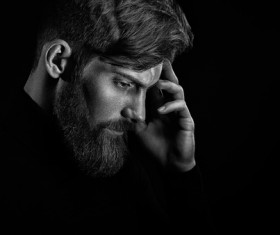 Wear a beard young man Stock Photo 07