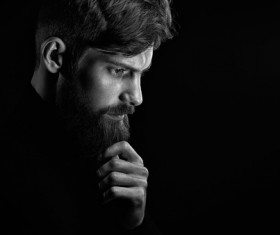 Wear a beard young man Stock Photo 08