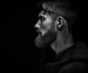 Wear a beard young man Stock Photo 09