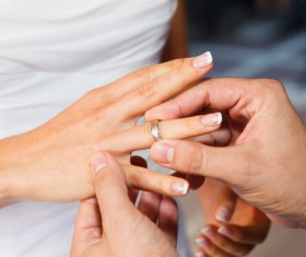 Wedding Exchange Ring Stock Photo