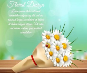 White flower bouquet vector