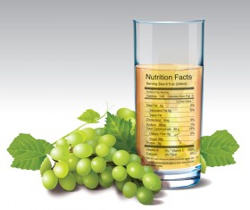White grape juice vector