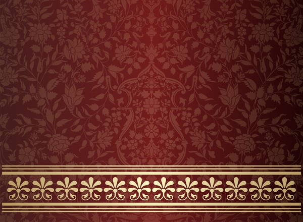 Wine red decor pattern vector design 01