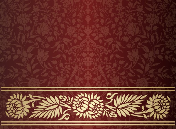 Wine red decor pattern vector design 03
