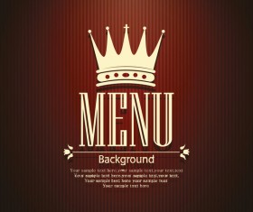 Wine red menu cover vector