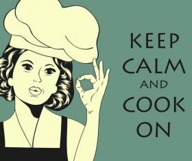 Woman chef background vector