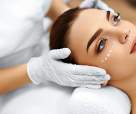 Woman doing skin care Stock Photo 02