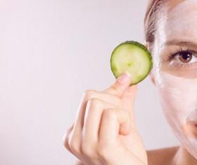 Woman doing skin care Stock Photo 03