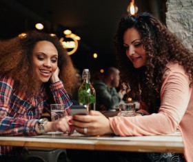 Woman using smart phone Stock Photo 02