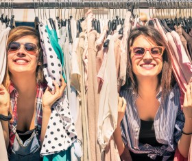 Woman who likes shopping Stock Photo