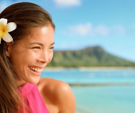 Woman with bright smile Stock Photo 01