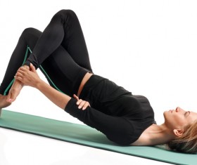 Woman yoga fitness Stock Photo 04