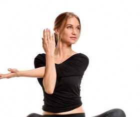 Woman yoga fitness Stock Photo 06
