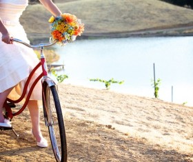 Womans bouquet in hands Stock Photo 03