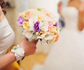 Womans bouquet in hands Stock Photo 04