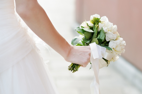 Womans bouquet in hands Stock Photo 05