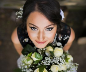 Womans bouquet in hands Stock Photo 07