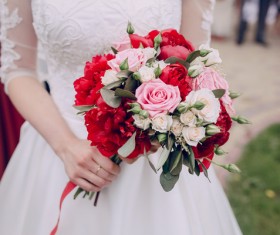 Womans bouquet in hands Stock Photo 12