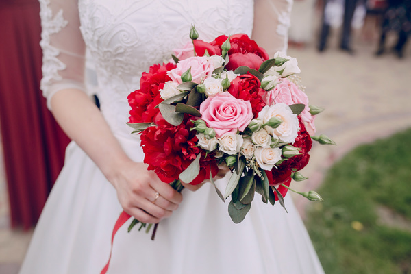Womans bouquet in hands Stock Photo 12