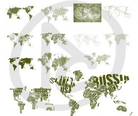 World Maps Photoshop Brushes