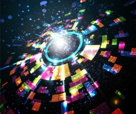 abstract circle background design vector 01