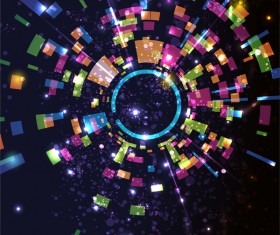 abstract circle background design vector 03