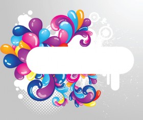 abstract colored elements with modern background vector 01