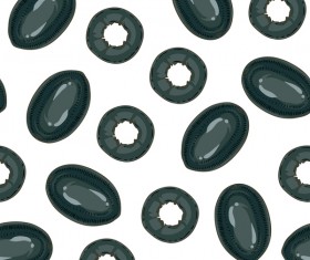 black olive seamless pattern vector