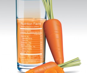 carrot juice nutrition vector