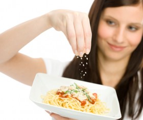 carrying food woman Stock Photo 03