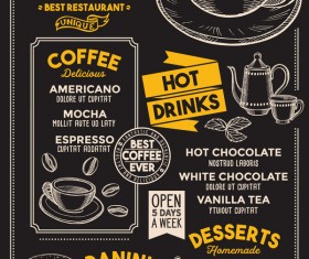coffee drink menu design vector 02
