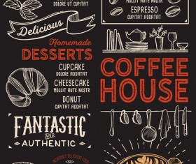 coffee drink menu design vector 03