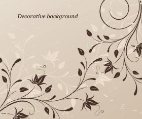 decoration background with retro floral vector