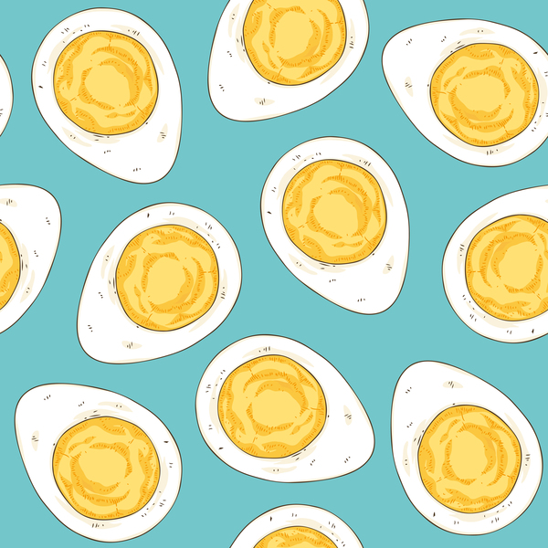 eggs blue seamless pattern vector