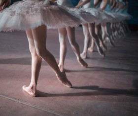 female ballerina on the stage Stock Photo 01