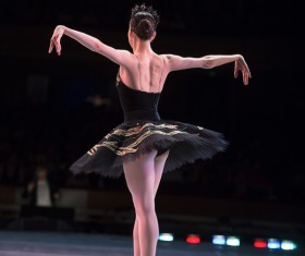 female ballerina on the stage Stock Photo 03
