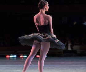 female ballerina on the stage Stock Photo 04